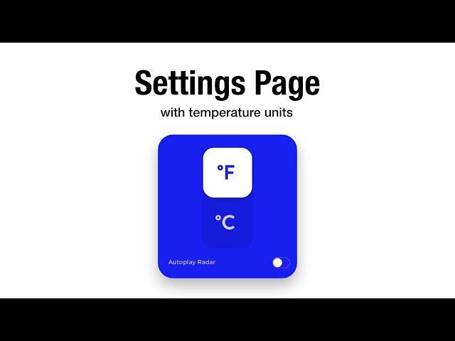 Weather App #4 - Settings Screen