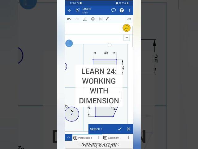 Learn 24 Working with Dimension on Onshape Android