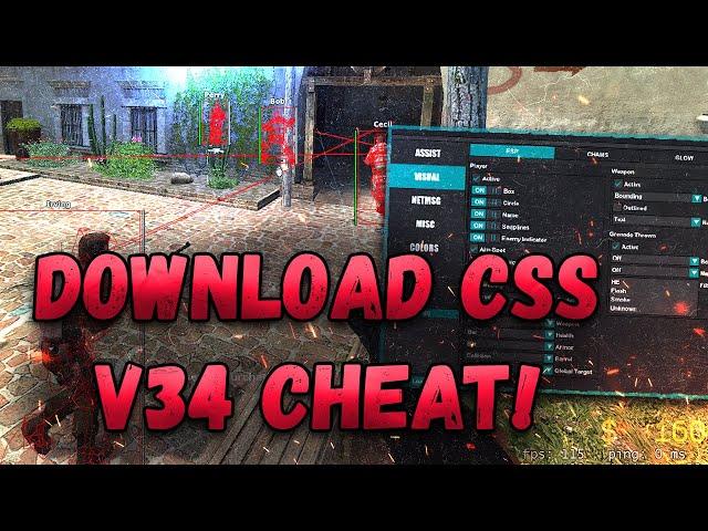 ️ FREE CSS v34 CHEAT | HOW TO DOWNLOAD AIM + WH FOR CS SOURCE? | HACK/TRAINER/CHEAT FOR CSS V34!