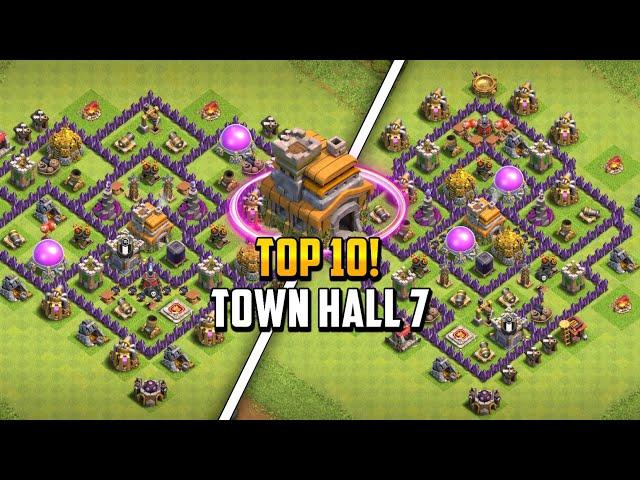 Top 10! Town hall 7 (Th7) Farming/Hybrid/War/Trophy Base Layout + Copy Link 2024 | Clash of Clans