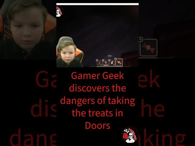 Gamer Geek Eats One too Many Sweets when Trick or Treating in Doors #roblox #doors #gamergeek