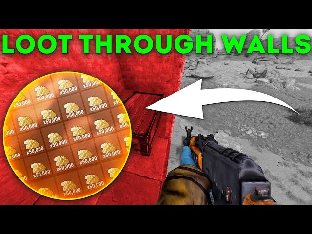 RUST how to steal loot through base walls in rust. bug/glitch 2025