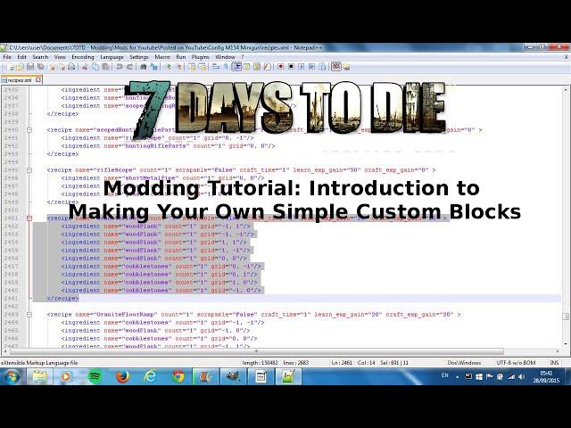 Tutorial: Modding Simple Custom Blocks in 7 Days to Die - Beginners Guide