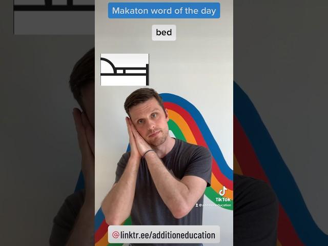 Makaton word of the day number 68: bed @linktr.ee/addition education #makaton #bed