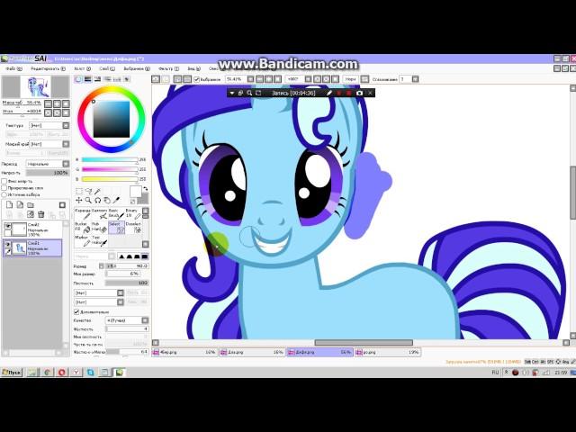 Как сделать пони в стиле "Две стороны" в Paint Tool SAI