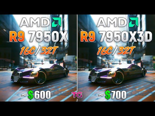 Ryzen 9 7950X3D vs Ryzen 9 7950X - Test in 10 Games