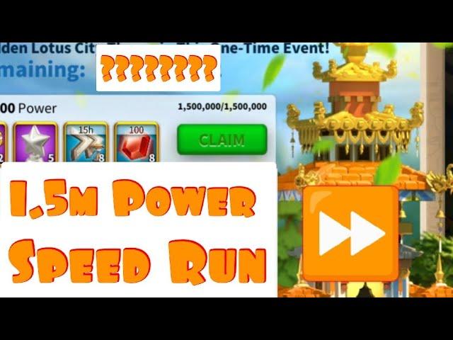 Hidden Lotus 1.5m Power F2P SPEED RUN!