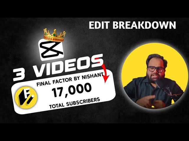 How @nishant.patel.official got 17k Subs with just 3 Videos: Editing Secrets Revealed