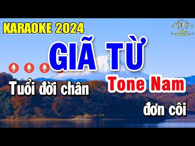 Giã Từ Karaoke Tone Nam ( A#m ) Nhạc Sống Chất Lượng Cao | Trọng Hiếu