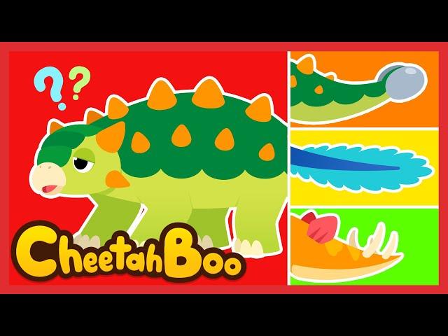 Help Lil' Dino Ankylo find his tail | Dinosaur | Nursery rhymes | Kids song | #Cheetahboo