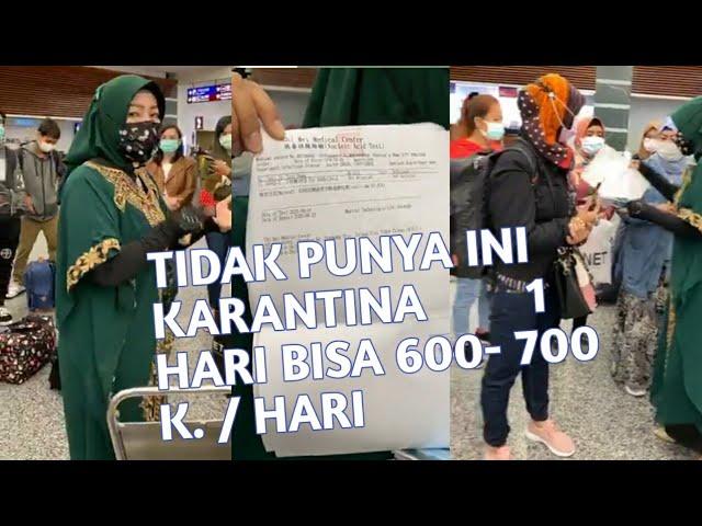 Tkw Taiwan ini pulang bawa surat covid 19 seharga 5000 NTD