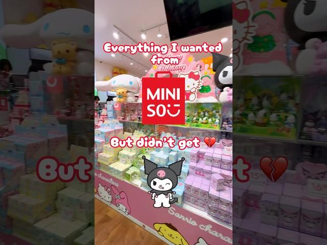 MINISO BUT DIDN’T GET (again)  #sanrio #miniso #kawaii #cute