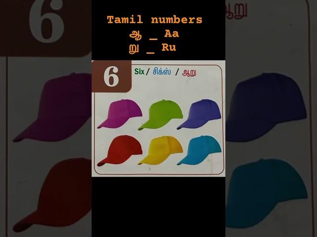 LearnTamil, Lesson 6, Numbers, six,  #tamil #learntamil #தமிழ் #எண்கள் #numbers #uk #tamilshorts