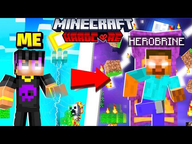 I BECAME HEROBRINE IN MINECRAFT HARDCORE AND THIS HAPPENED| RON9IE