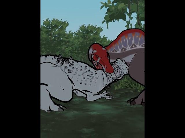 Indominus Rex vs Spinosaurus | Jurassic World Animation #shorts