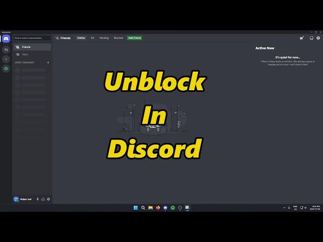 How To Unblock Someone On Discord (PC)