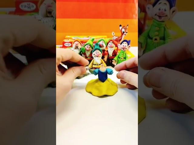  Белоснежка из мультфильма. Из пластилина.Snow White and the Seven Dwarfs. #shorts #пластилин #diy