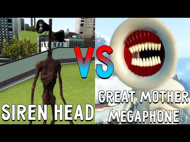 ВЕЛИКАЯ МАТЬ МЕГАФОН ПРОТИВ СИРЕНОГОЛОВОГО В МАЙНКРАФТ MOTHER MEGAPHONE VS SIREN HEAD БИТВА SCP