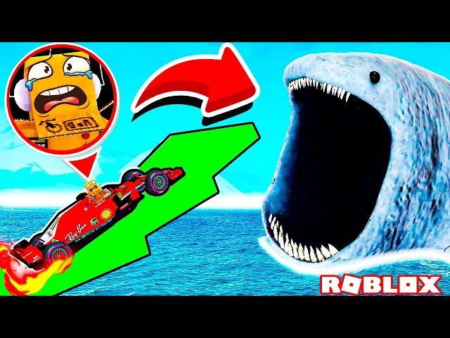 САМЫЕ БЫСТРЫЕ ПРЫЖКИ В МИРЕ С РАМПЫ В ВОДУ! НУБ И ПРО ВИДЕО ROBLOX Car Ramp Jump