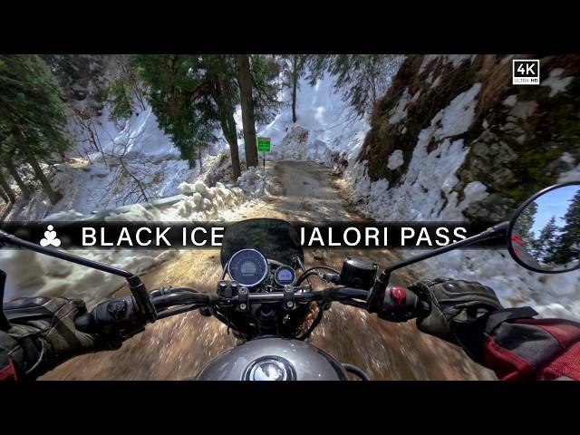 Black Ice at Jalori Pass Ep 2 | Jibhi Shoja | Pure Exhaust Sound | RE Meteor 350 | ASMR  Raw Onboard