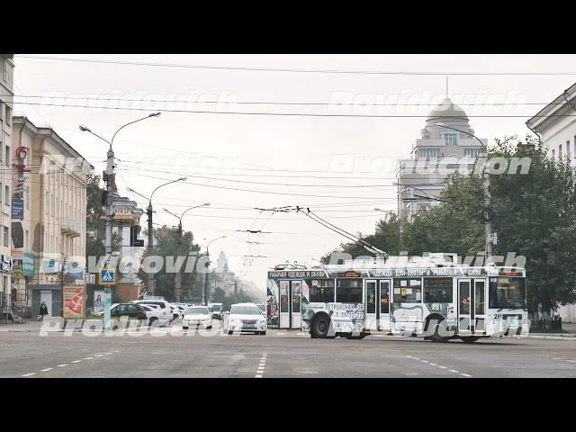 Chita, Russia - August 9, 2021: Central streets of the city of Chita.