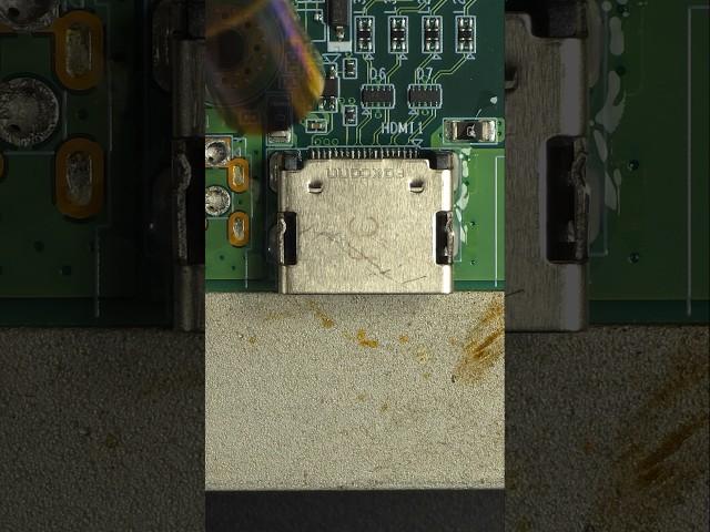 An HDMI port removal #asmr #satisfying #repair