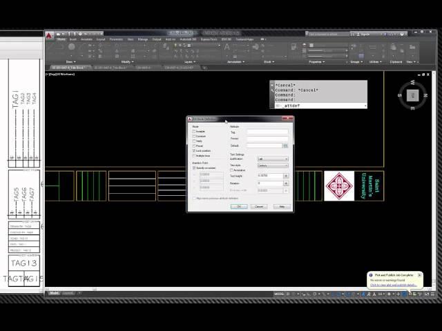 AutoCAD Title Block Defined Attributes Part 1