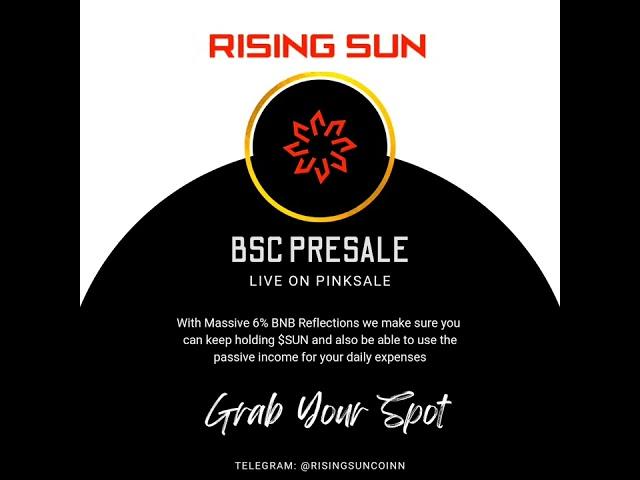 Rising Sun Coin - Massive passive income. Check Description. #passiveincome #crypto #presale #bsc