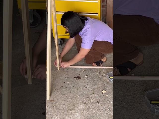 DIY wooden clothing rack for craft fair