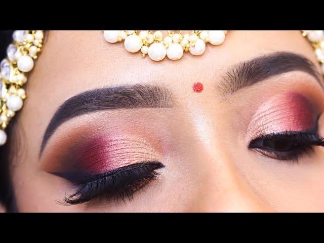 BRIDAL EYE MAKEUP TUTORIAL || Step by step detailed eyeshadow for beginners || Shilpa