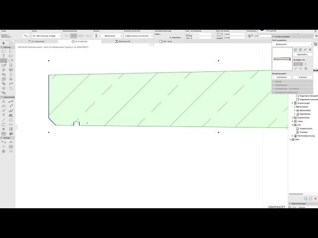 Archicad 22 Profilmanager lernen   Balkonplatte