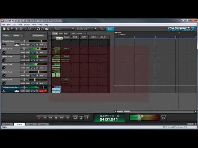 Mixcraft 7 Performance Panel: Performance Panel Basics