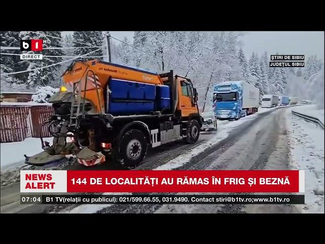 ZECI DE MII DE LOCUINȚE ÎN BEZNĂ. 144 DE LOCALITĂȚI FĂRĂ CURENT ELECTRIC_Știri B1TV_23 nov. 2024