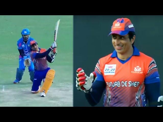 Sonu Sood Enjoys Hitting Massive Sixes Against Mumbai Heroes In Celebrity Cricket