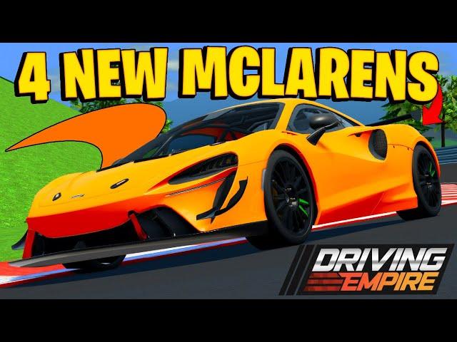 4 NEW Licensed McLarens In Driving Empire!