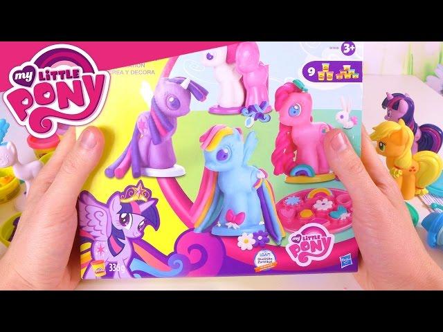 Обзор Play-Doh МАЙ ЛИТЛ ПОНИ. Лепим ПОНЯШЕК из пластилина Плей ДО!