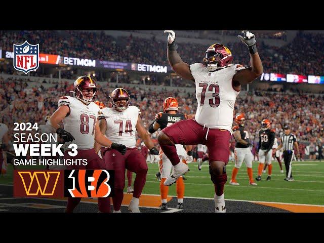 Washington Commanders vs. Cincinnati Bengals Game Highlights | NFL 2024 Season Week 3