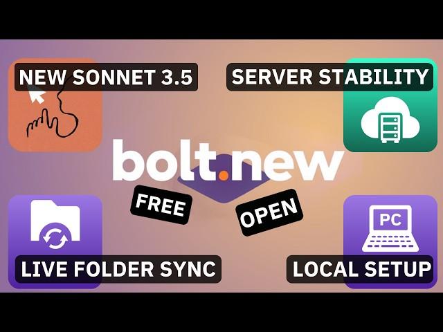 Open Free Bolt.New Updates: Stability Fixes, new Sonnet 3.5, Live Local Folder Sync, Local Setup!