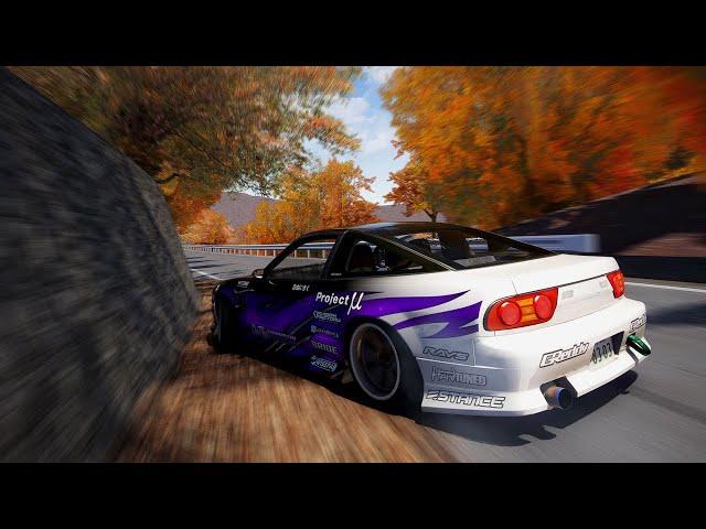 STREET DRIFTING w/ 180SX 390HP at Irohazaka | Assetto Corsa [Steering Wheel + VR]