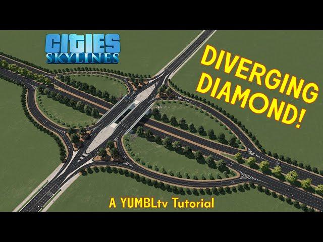 Diverging Diamond Interchange Tutorial (DDI) - Cities Skylines