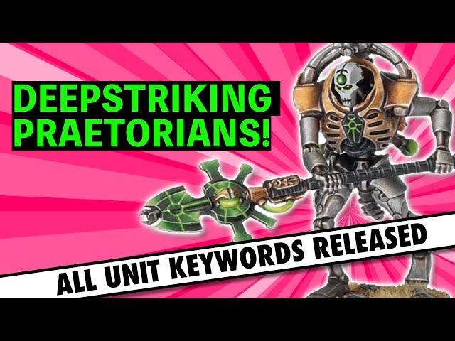 NECRONS 10TH EDITION UNIT KEYWORDS RELEASED! 10TH EDITION WARHAMMER 40K