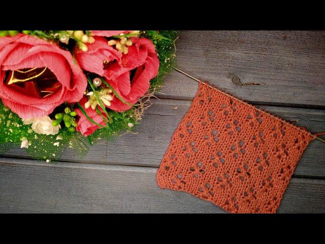 Универсальный узор спицами "Цветочные мотивы" Knitting pattern - PROпетельки