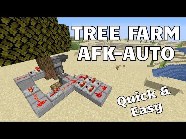 EASY AFK Tree Farm - Simple Minecraft Auto Tree Farm