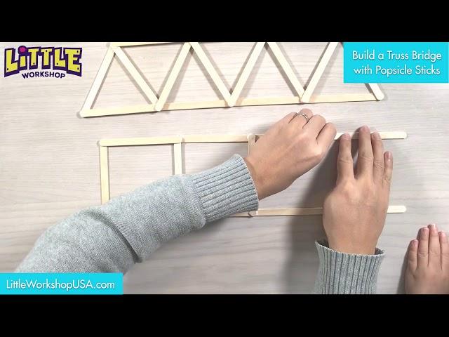 How to build a truss bridge with only Popsicle sticks and glue  | Monthly STEM Subscription Box