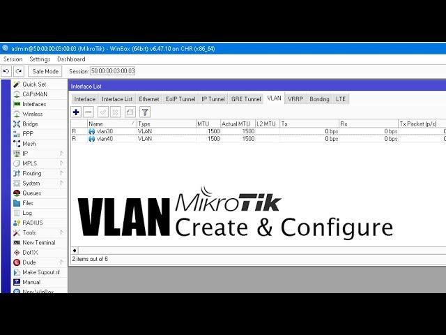 Mikrotik VLAN : Create and Configure ( VLAN, IP, DHCP, NAT )