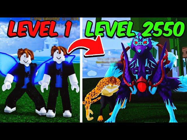 Noob To MAX LEVEL With KITSUNE and LEOPARD in Blox Fruits [FULL MOVIE]