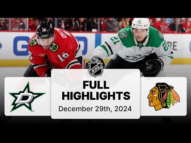 NHL Highlights | Stars vs. Blackhawks - December 29, 2024