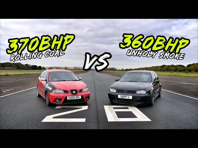 370BHP SEAT IBIZA 1.9TDI VS 360BHP VW GOLF GTI TDI - OG BATTLES!