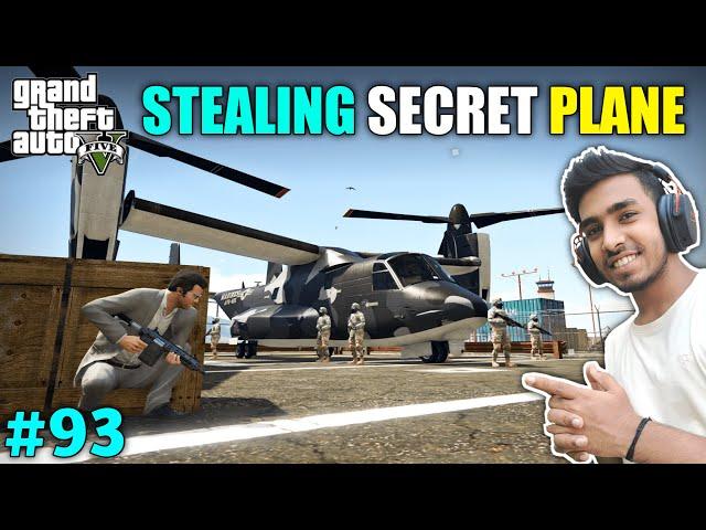 I STOLE SECRET FIGHTER PLANE FROM MILITARY BASE | GTA V GAMEPLAY #93