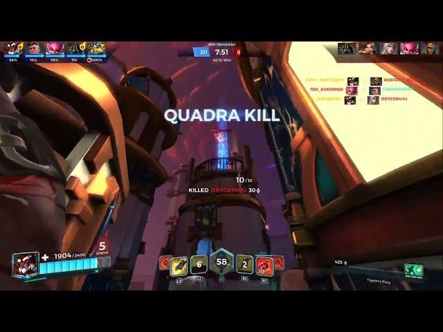 Tiberius penta kill | Paladins